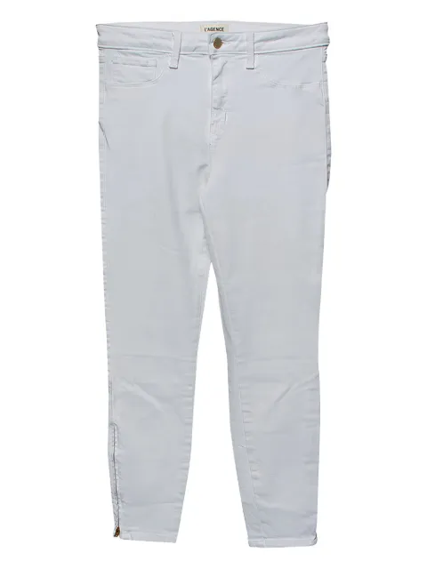 L'Agence Andrea zip-detail jeans White 433998