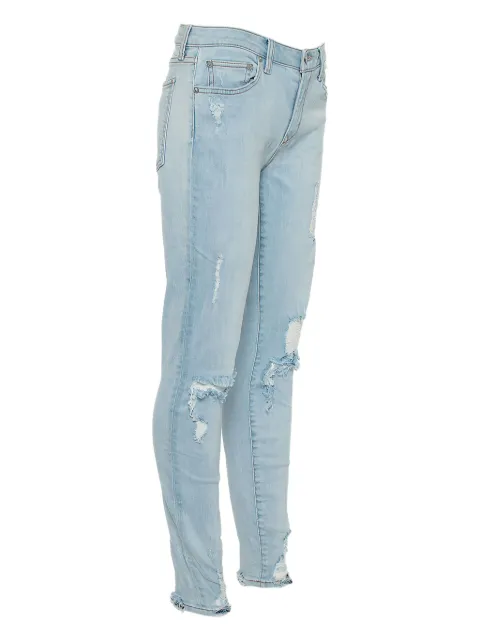 LOVERS + FRIENDS distressed straight-leg trousers Blue 438159