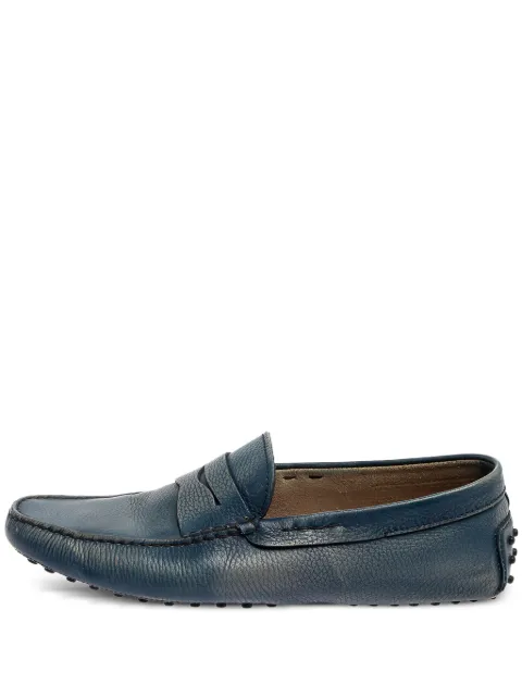 Tod's Vintage 2024 pebble leather Gommino loafers Blue 400233