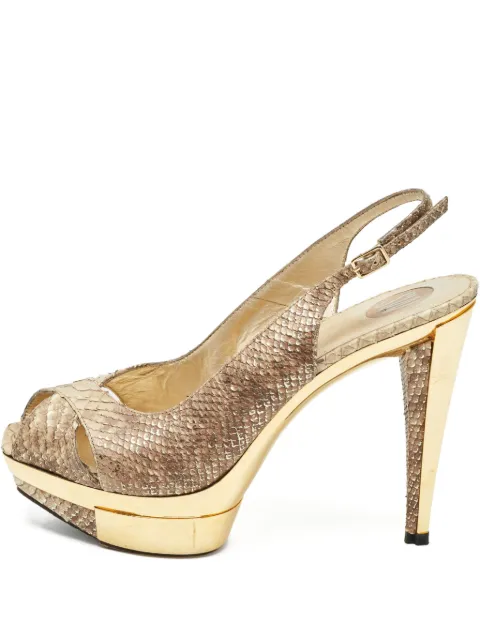Stuart Weitzman 2024 snakeskin platform pumps Neutrals 1003107