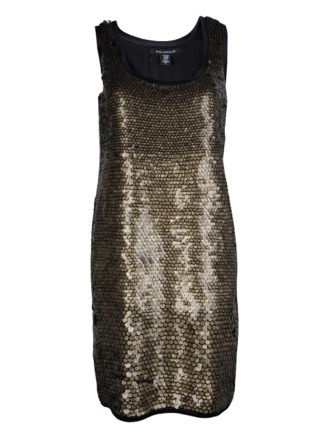 Diane Von Furstenberg Vintage sequin-embellished sleeveless dress Yellow 62624