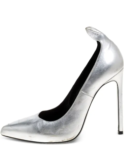 Saint Laurent Pre-Owned Thorn Leather Pumps Grey 331581