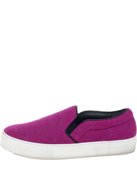 Celine Pre-Owned wool slip-on sneakers Pink 390081