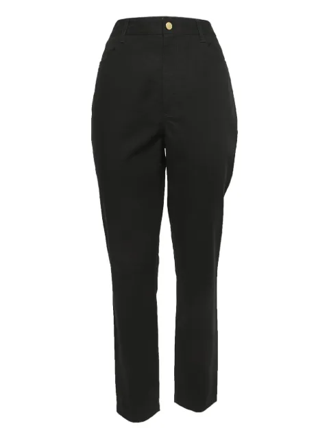 Diane Von Furstenberg Vintage cotton-blend straight-leg trousers Black 890692