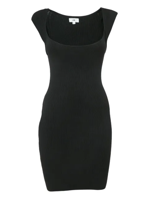 LPA square-neck ribbed dress Black 1108713