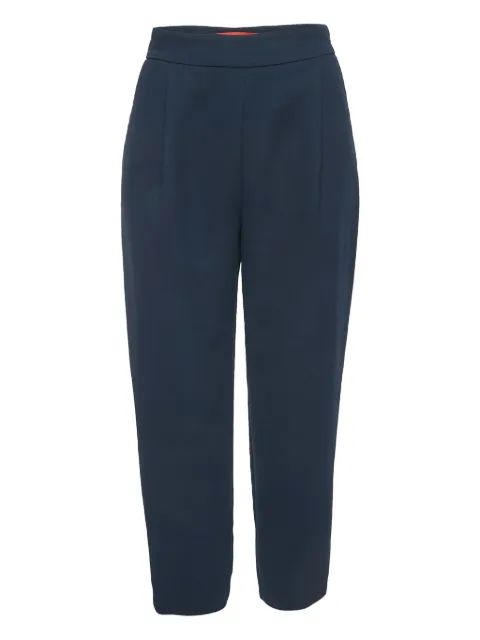 Carolina Herrera Vintage 2024 Pleated Crepe Trousers Blue 1141796