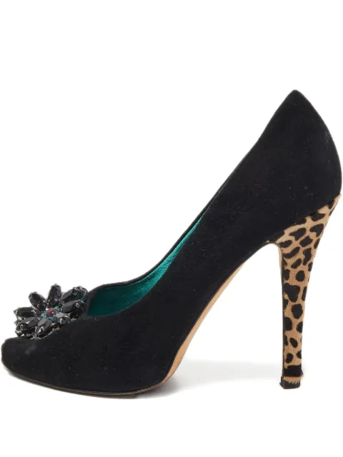 Giuseppe Zanotti Vintage 110mm crystal-embellished suede pumps Black 869330