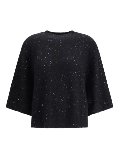 Fabiana Filippi sequin-embellishment ribbed sweater Black MAD215F067D296