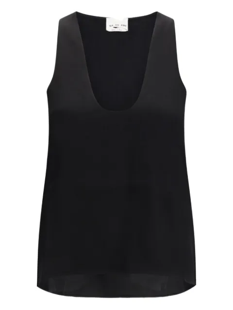 SA SU PHI scoop-neck top Black W25400