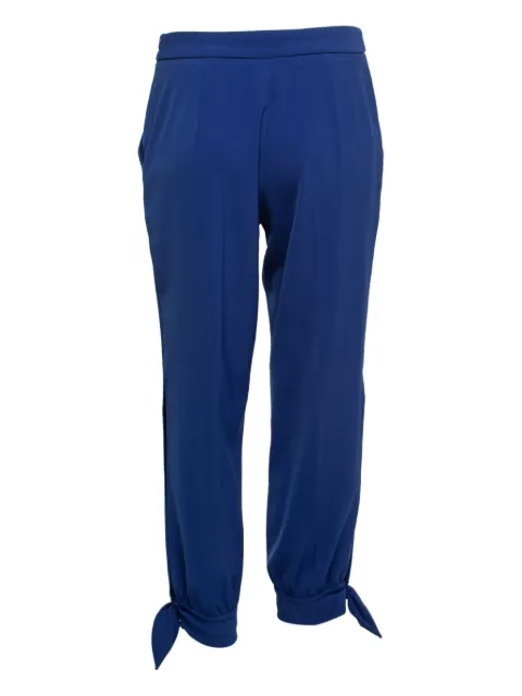 Moschino Pre-Owned 2024 Tied Cuff trousers Blue 728759
