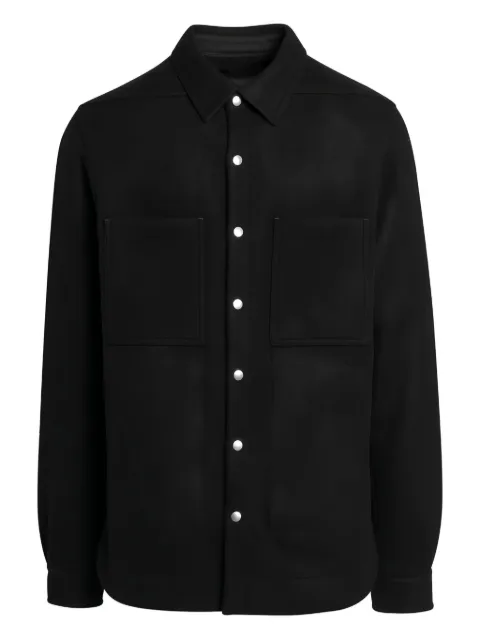 Rick Owens button-fastening pocket shirt jacket Black RU02E1744WSF