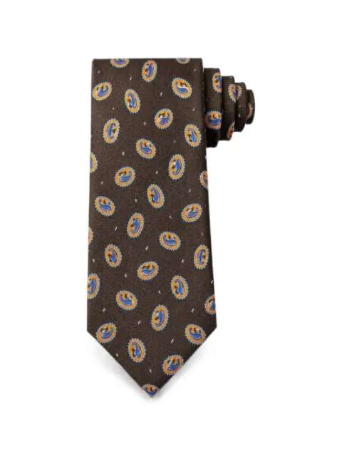 Bona Furtuna paisley-print tie Brown 25CR12712