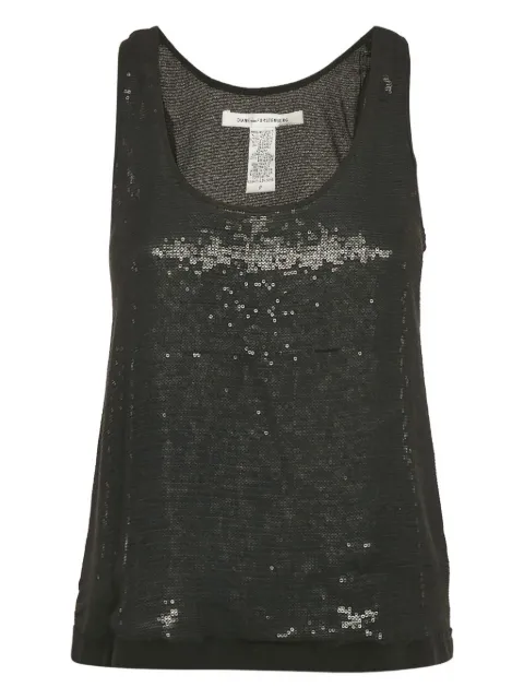 Diane Von Furstenberg Vintage silk sequin top Black 1103111