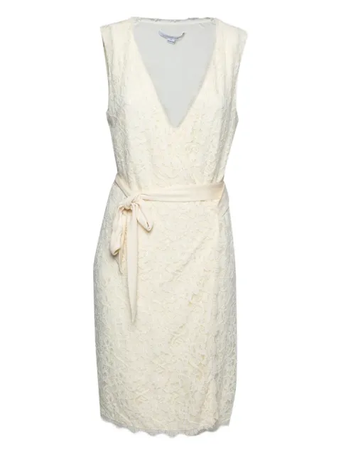 Diane Von Furstenberg Vintage lace wrap dress Neutrals 669568