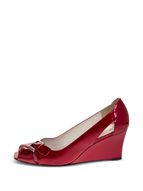 Stuart Weitzman buckle-detail open-toe pumps Red 317261