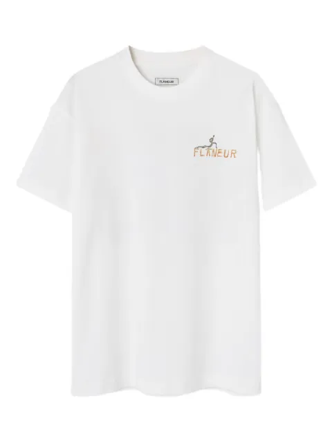 FLÂNEUR Passage Of Time printed T-shirt White F13134WHITE