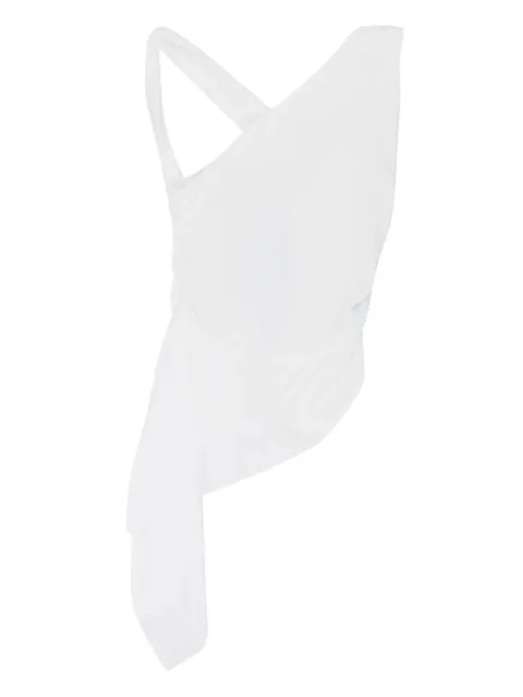 RHUDE asymmetrical draped blouse White RHSS22TO013203770377