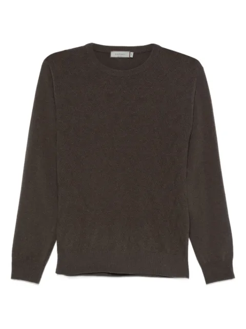 Canali textured crew-neck sweater Brown MK02362C0012