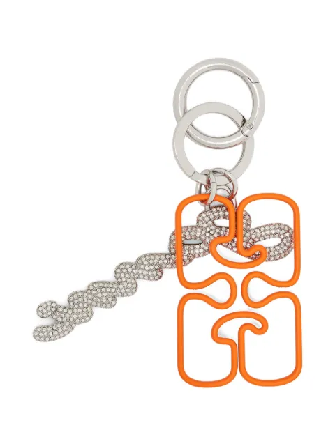 GANNI chain-embellished keyring Silver A7063