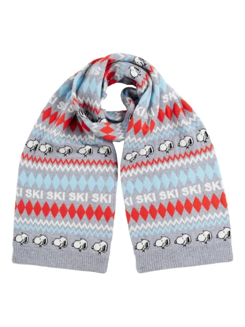 Chinti & Parker ski patterned scarf Grey AAW2504GREYMELANGE