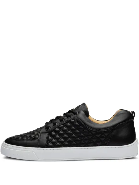 Leandro Lopes Ezio quilted-pattern leather sneakers Black LL092P23