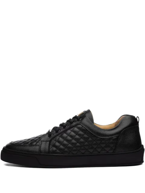 Leandro Lopes Ezio quilted leather sneakers Black LL092P59