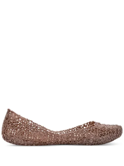 Melissa textured ballet flats Pink 33693AF048