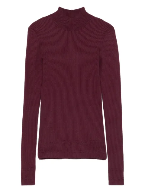 TWINSET ribbed-knit high-neck top Red 252TP3243