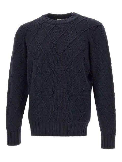 Filippo De Laurentiis diamond-weave crew-neck sweater Blue GC3MLWM5D890