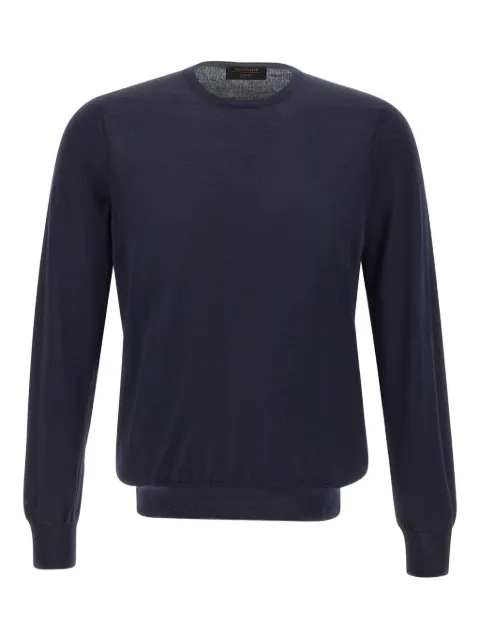 Gran Sasso crew-neck ribbed-edge sweater Blue 4516714790