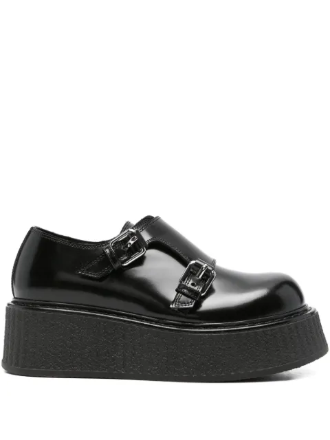 Moschino double-buckle platform shoes Black MA10826I1NMG500A