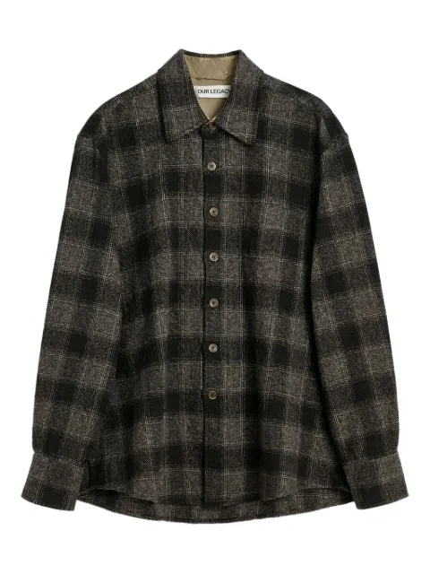 OUR LEGACY checked cotton shirt Black M4252AO