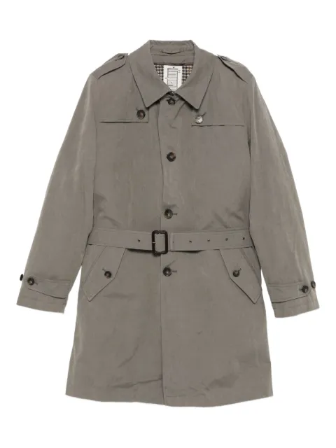 L'impermeabile Gilberto belted trench coat Grey GILBERTOPEACHCOT