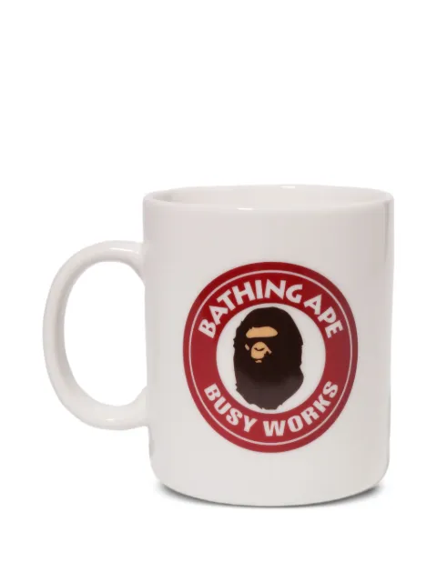 A BATHING APE® logo-embellished mug White 001KAL801007M