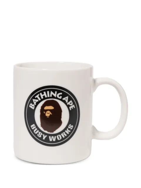 A BATHING APE® logo-print mug White 001KAL801007M