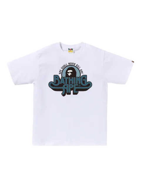 A BATHING APE® logo-print T-shirt White 001TEL801048M