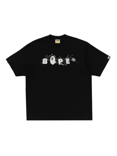 A BATHING APE® logo-print T-shirt Black 001TEL801324M