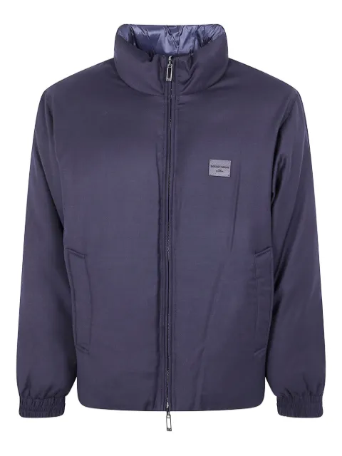 Emporio Armani logo-detail long-sleeve jacket Blue EM003275AF18078