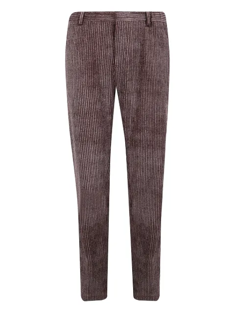 Emporio Armani corduroy-striped straight-leg trousers Brown EM001761TE16802
