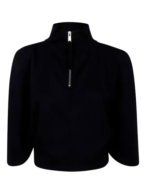 Thom Krom high-neck zip-front top Black WTS575