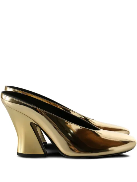 Givenchy 95mm mirrored leather mules Yellow BE4044E2DD