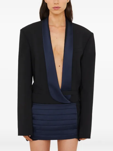 Christopher Esber tuxedo contrast wool blazer Black 25026336