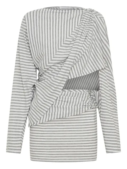 Christopher Esber Alba draped striped mini dress Grey 25023529GREYSTRIPE