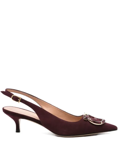Ferragamo 50mm suede pumps Red 01K533785114001