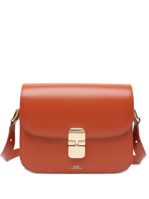 A.P.C. small Grace calf-leather shoulder bag Red PXBMWF61413