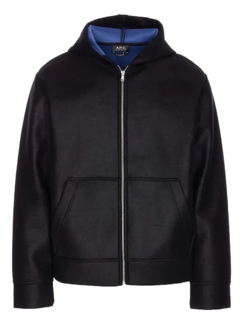 A.P.C. zip-front hoodie Black PSAFUM27993