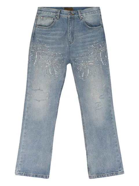 BIRTH OF ROYAL CHILD beaded-fireworks jeans Blue BC25SSPT11