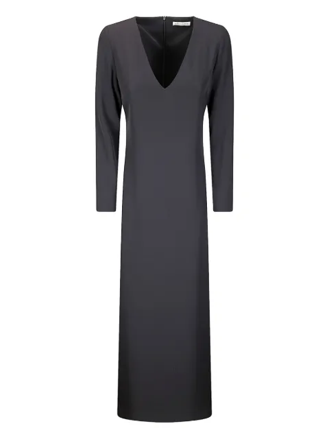 M.S.M. v-neck long-sleeve maxi dress Black V7240