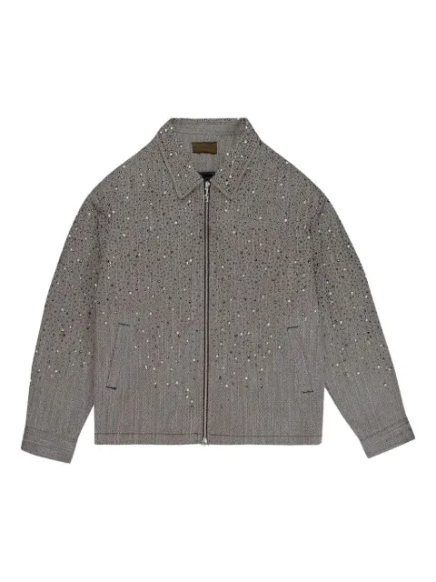 BIRTH OF ROYAL CHILD rhinestone zip-up jacket Grey BC25SSJK16