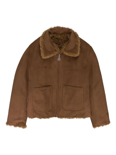 BIRTH OF ROYAL CHILD floral-motif suede jacket Brown BC25SSJK15